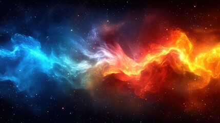 Cosmic Fire and Ice: A Celestial Dance of Contrasting Elements