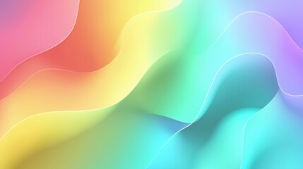 Abstract background showcases soft pastel gradient waves with a blurred edge effect, perfect for corporate or tech-oriented designs