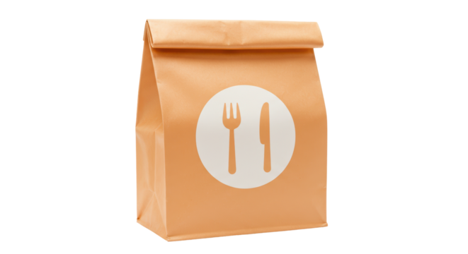 Isolated Take Away Food Bag