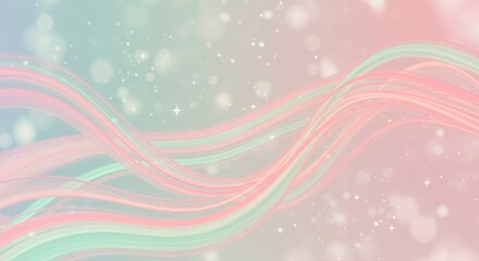 Wavy Pastel Lines with Bokeh and Sparkles Background Texture
