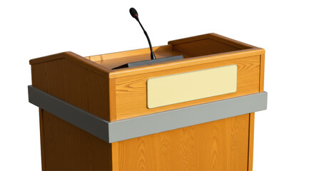 Isolated Wooden Podium