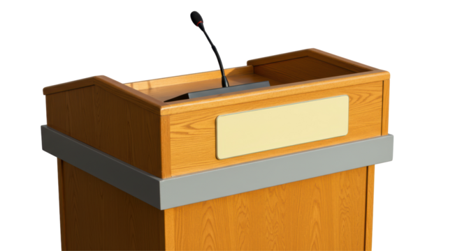 Isolated Wooden Podium