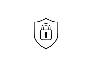 White shield showing keyhole icon
