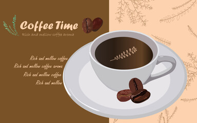Coffee advertisement, coffee poster design