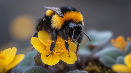 bee on yellow flower
