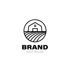 Fototapeta premium Farm Logo. Farm Logo Design. Farm Logo Brand. Farm Logo Vector Design Isolated on White Background