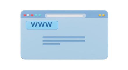 Isolated Blue Web Browser Window