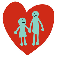 couple with heart