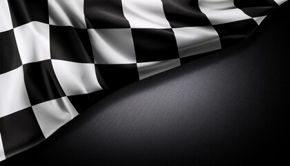 Checkered flag on black