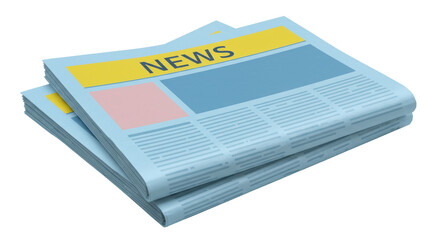 Isolated Stack of Newspapers
