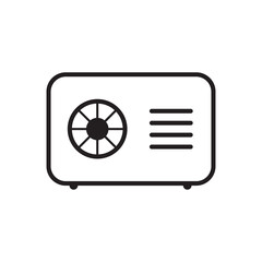 heat pump icon or air conditioner vector symbol. climate device
