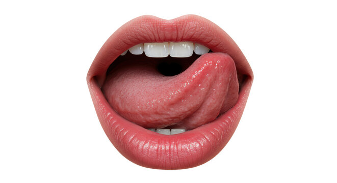 Isolated Open Mouth with Tongue