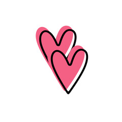 Love icon, herat icon, vector symbol icon of love