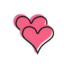 Love icon, herat icon, vector symbol icon of love
