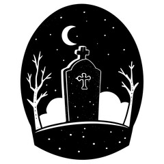 vector illustration of a halloween haunted