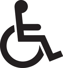 handicapped access sign or symbol flat icon