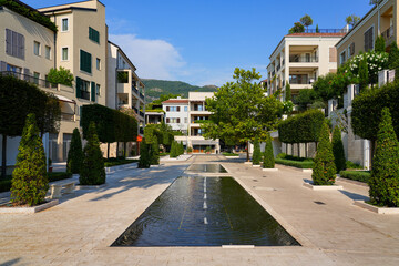 Obraz premium Porto Montenegro, a luxury real estate development located in Tivat in the Bay of Kotor, Montenegro
