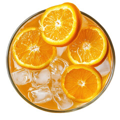 Close up of orange slice with splashing water. Liquid splashing midair PNG