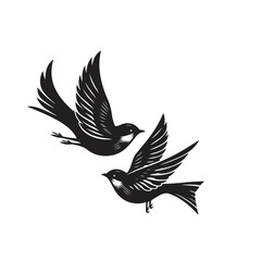 Fototapeta premium Bird silhouette illustration design