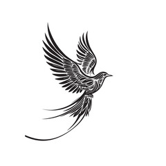 Fototapeta premium Bird silhouette illustration design