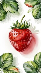 vector illustration of a strawberry