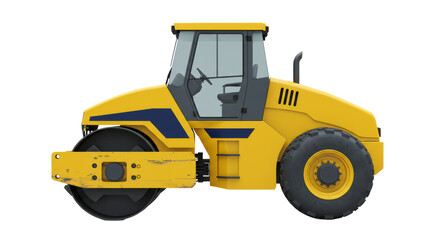 Isolated Road Roller