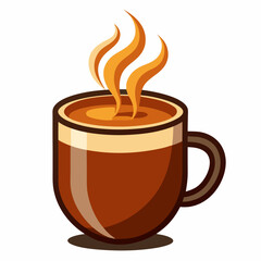 Cup of hot coffee 