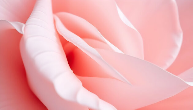 Closeup Of Soft Pink Rose Petals