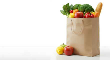 Fresh Produce in a Brown Paper Bag: A Vibrant Still Life