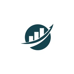 Investment money logo with circle abstract . finance logo vector symbol