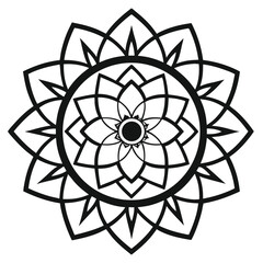 Fototapeta premium black and white flower vector
