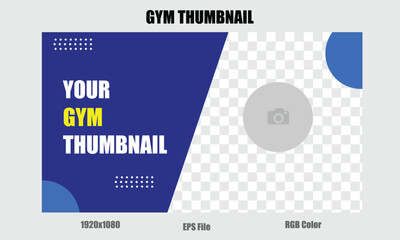 gym thumbnail youtube gym thumbnail, gym poster thumbnail social media promotion and youtube thumbnail banner post template design, gym video thumbnail