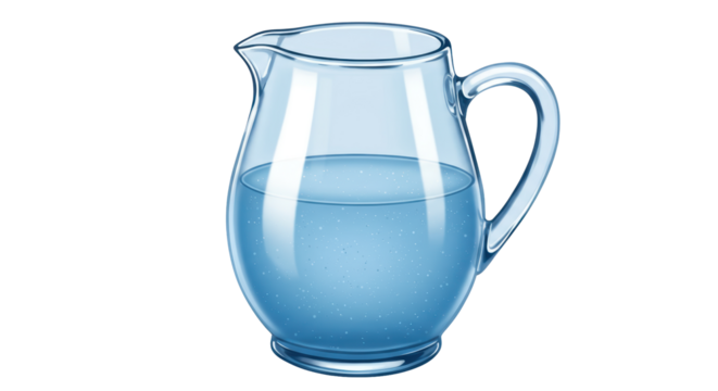 Isolated pitcher with water