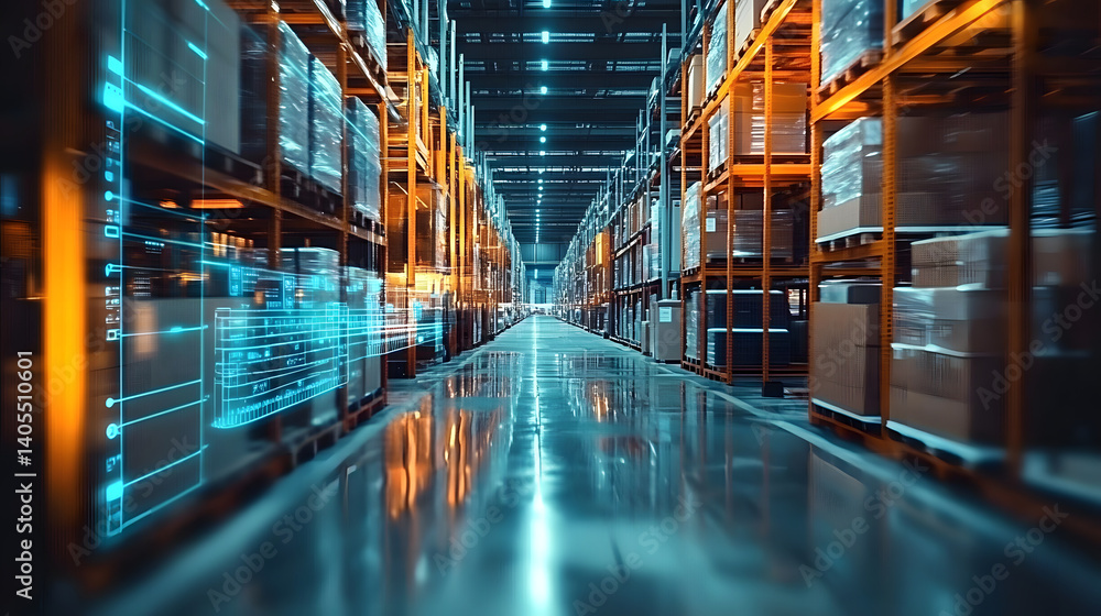 Poster smart warehouse management system using augmented reality technology to identify package picking and