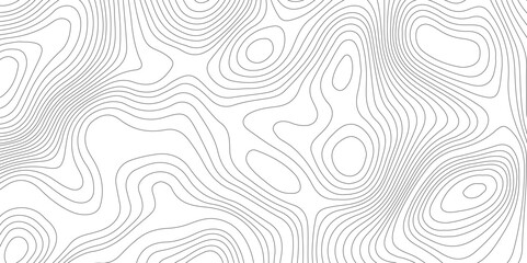 Fototapeta premium Black and white lines seamless Topographic map patterns, topography line map. Seamless pattern with lines Topographic map. Geographic mountain relief diagram line wave carve pattern.