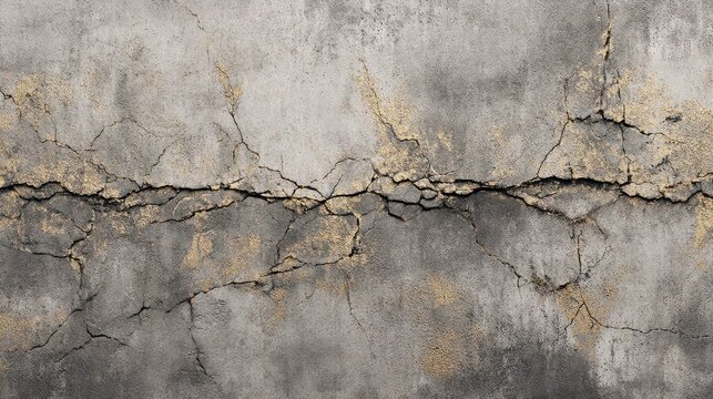 Cracked concrete wall texture showing age and weathering.
