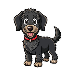 Cute cartoon dog with a happy expression