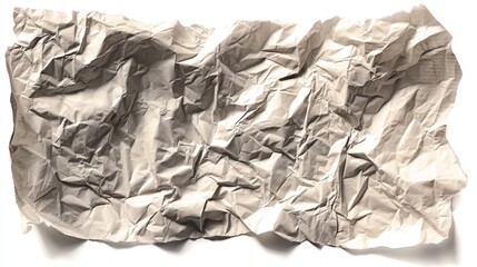 Crumpled paper texture background for creative design projects.