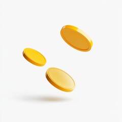 Floating,  golden coins