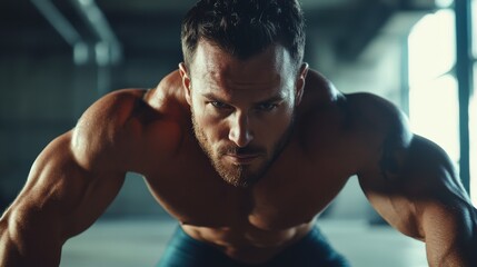 Fitness model performing HIIT exercises. Featuring high-intensity movements and energetic atmosphere