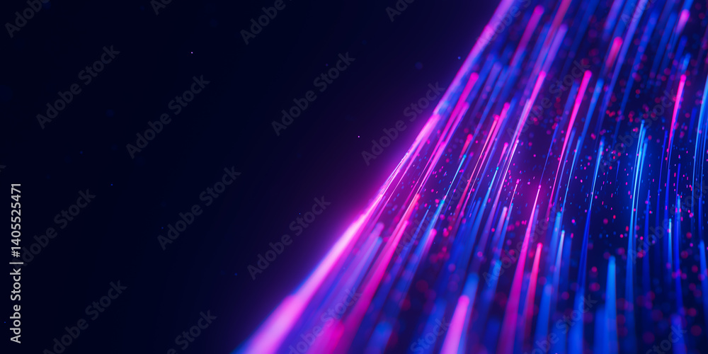  closeup of bigdata light speed flow. abstract digital data stream of quantum computing. cyberspace o