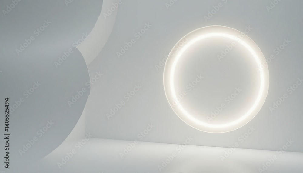 Aufkleber dynamic light display abstract studio photography minimalist space front view modern aesthetics for 