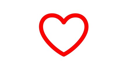 Crimson Outline of Affection AI Generated