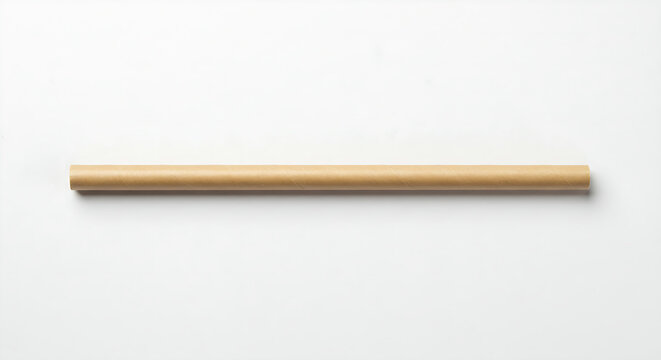 Minimal brown cardboard tube with a smooth cylindrical surface, on a white background for packaging design inspiration.