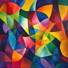 Abstract Colorful Geometric Shapes