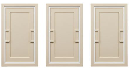 Isolated Beige Doors