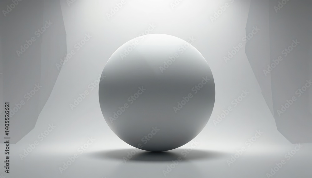 Poster dynamic sphere animation studio space digital art minimalist environment close-up view creative conc