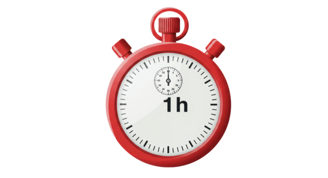 Isolated 1 Hour Stopwatch