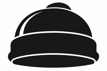 beanie hat rolled up design silhouette vector illustration