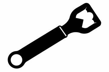 bottle opener silhouette vector illustration black